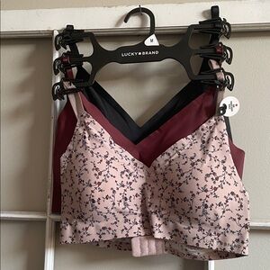 Lucky Brand Floral and Solid Bras - Pink, Black, Burgundy